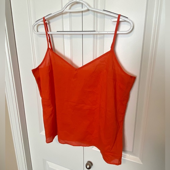 NWT J.Crew orange sheer lined tie-back top - Picture 6 of 8